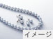 真珠ブルーセット　ネックレス・ピアス写真１