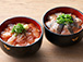 新潟まえた　日本海産鯛とさごしの漬け丼セット写真１